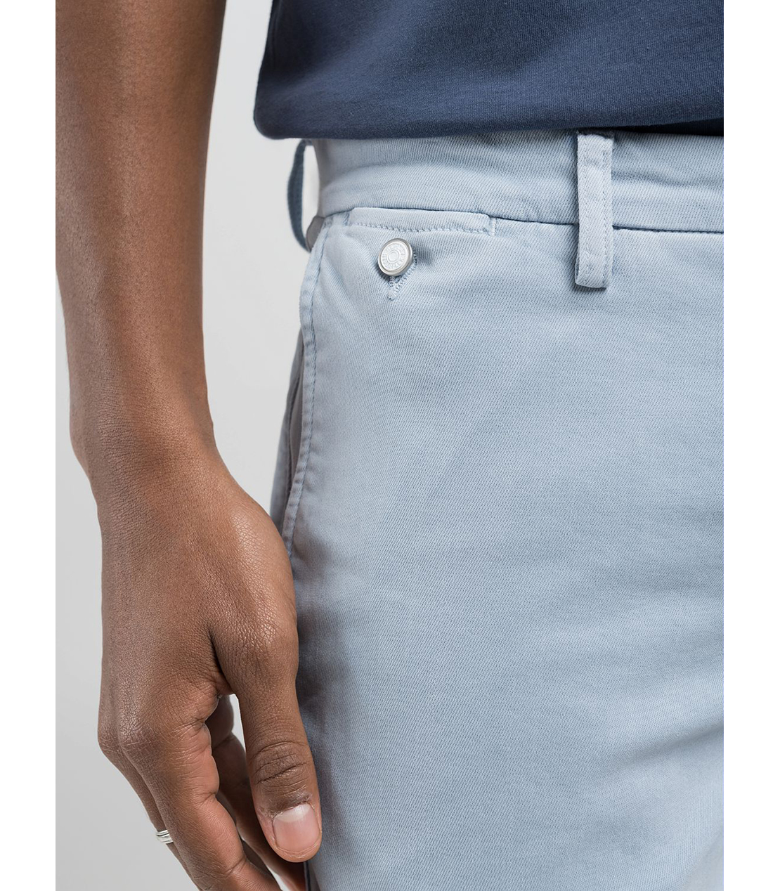 レギュラースリムBENNI Hyperflex Color スーパーストレッチチノパンツ 詳細画像 ライトブルー 4